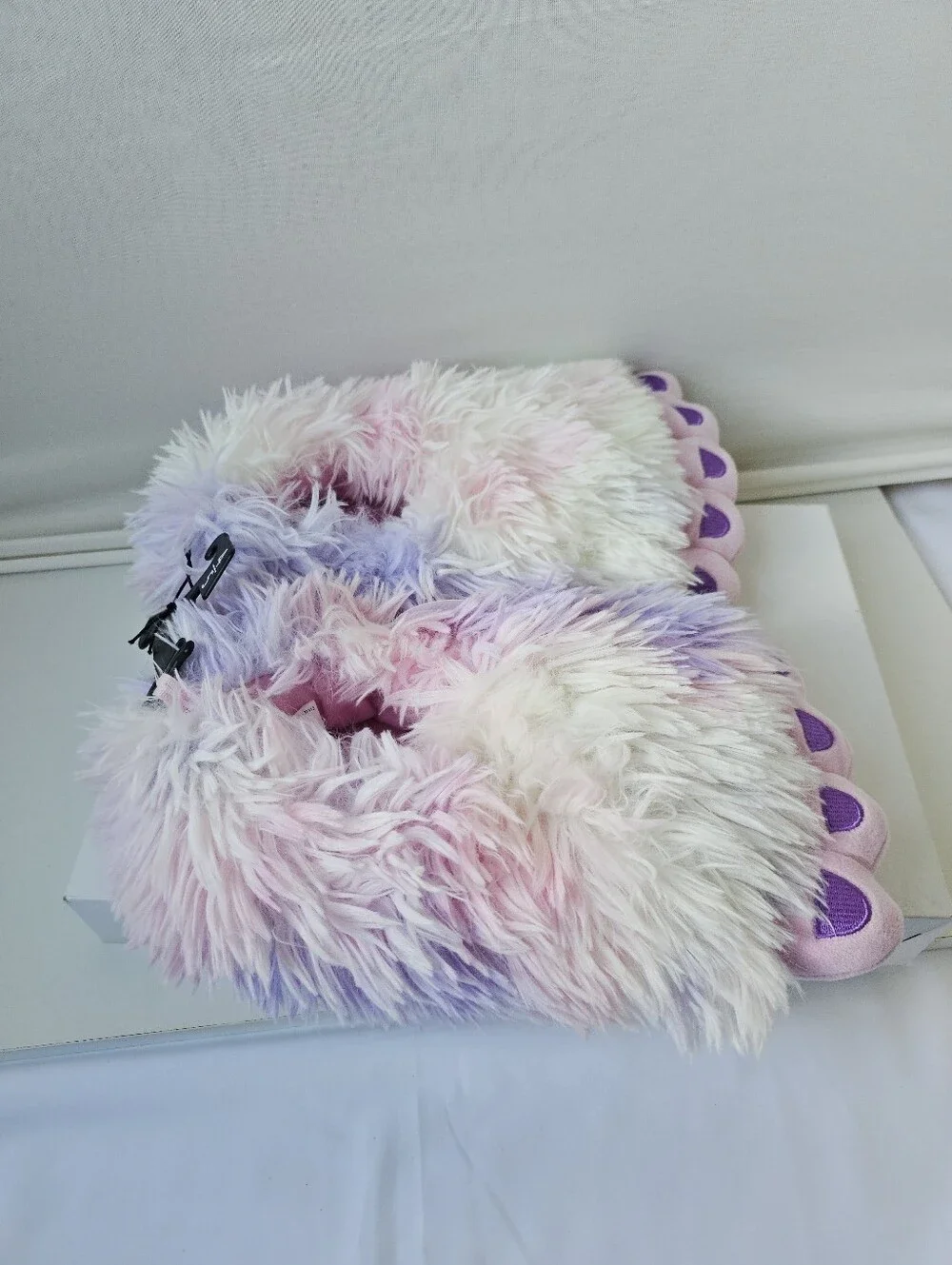 Wonder Nation Fuzzy Monster Slippers - Sizes 4/5 and 6 NEW